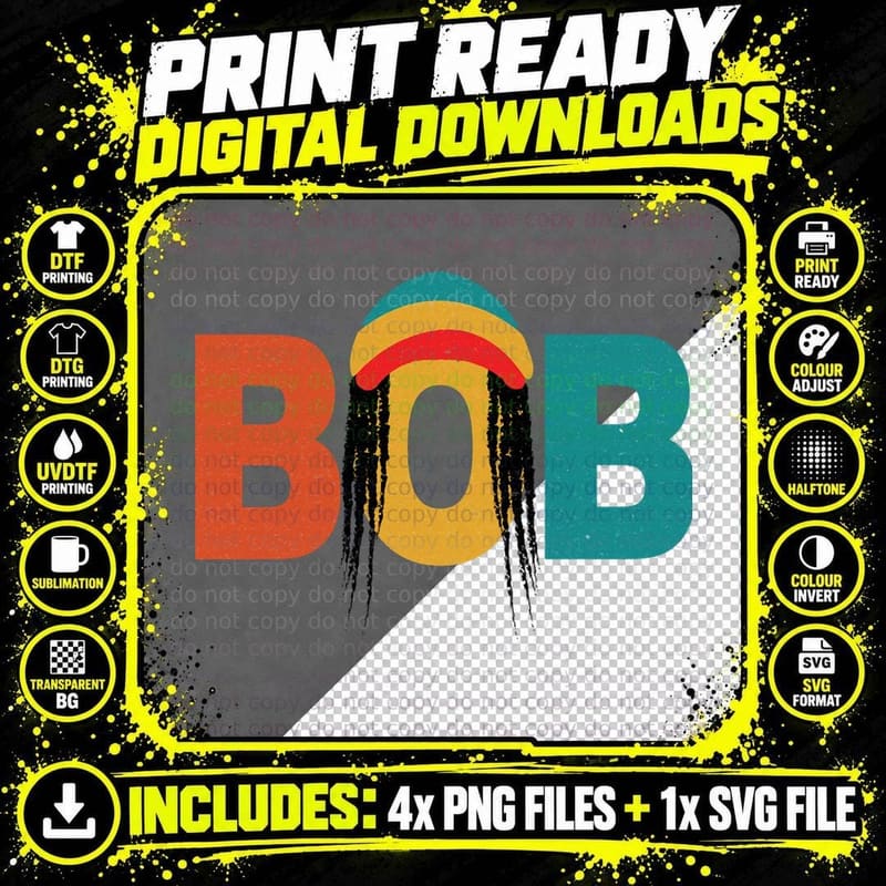 Awesome Day Bob Funny Men Marley Women Who Love T-Shirt Png SVG Digital Bundle