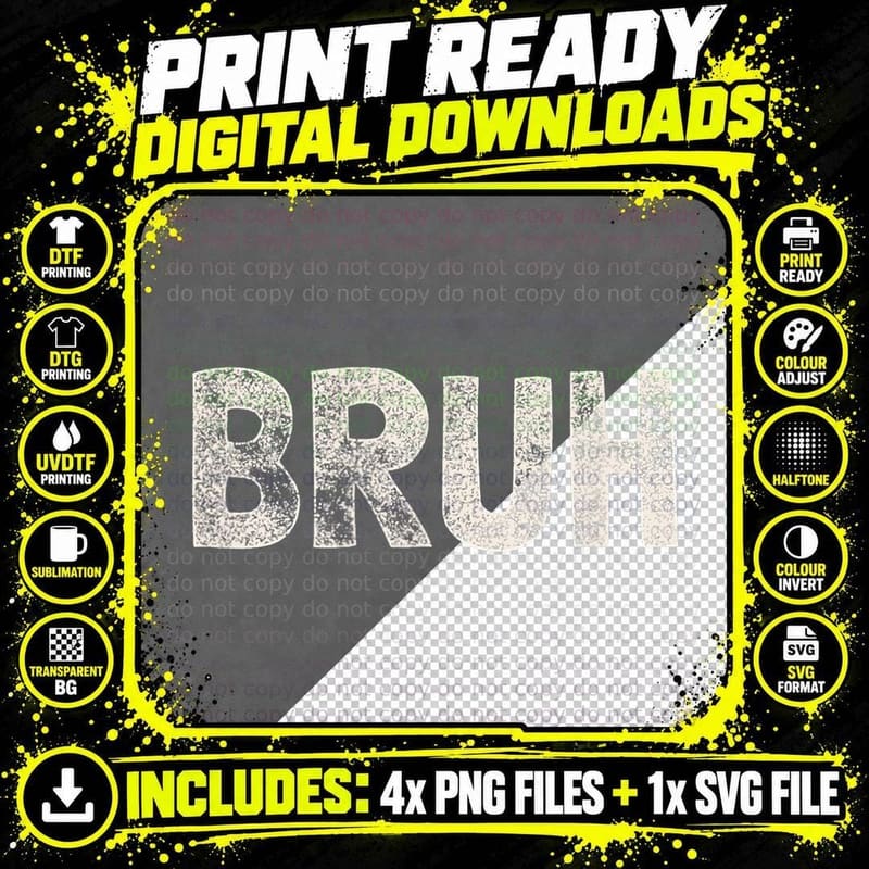 Bruh Funny Meme Saying Brother Greeting Gift Teens Boys Png SVG Digital Bundle