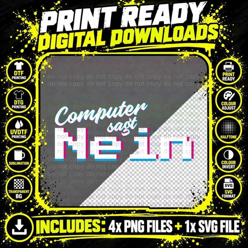 Computer Says No Little Britain Legendary Quote Funny Png SVG Digital Bundle