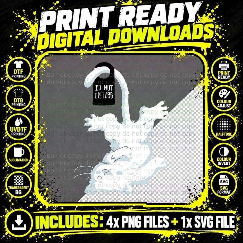 Do Not Disturb T-Shirt Png SVG Digital Bundle