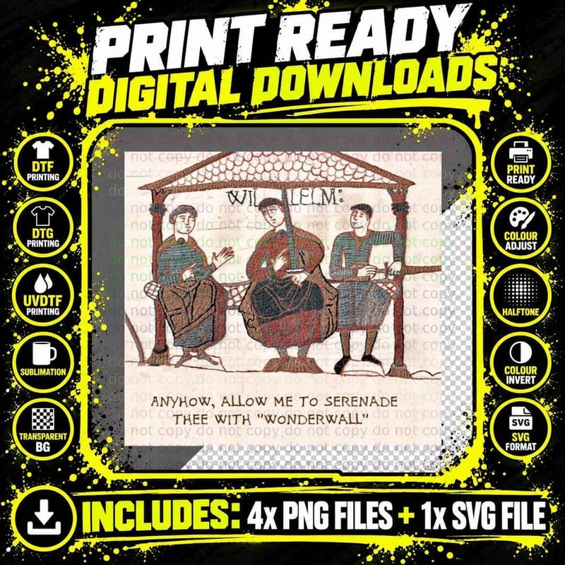Funny Medieval Meme - Anyhow Allow Me to Serenade Thee Png SVG Digital Bundle