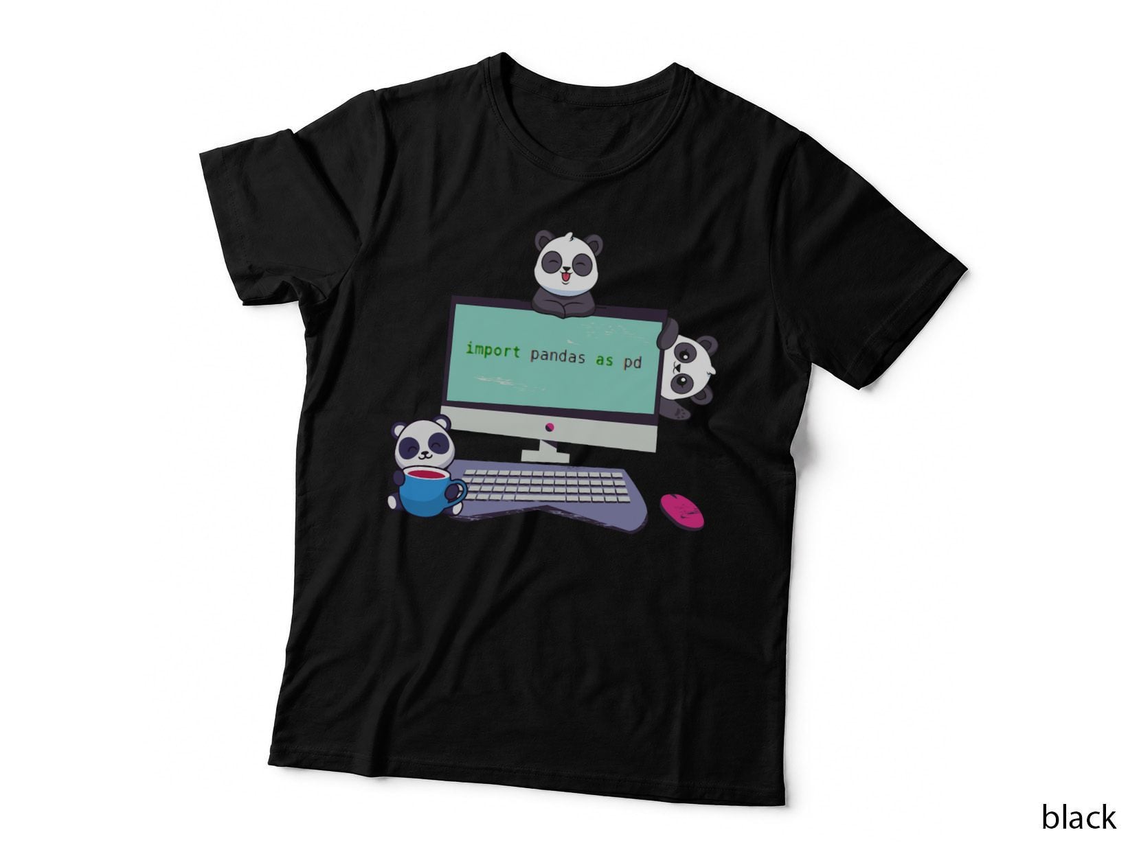 Import Pandas Python Joke Design T-Shirt