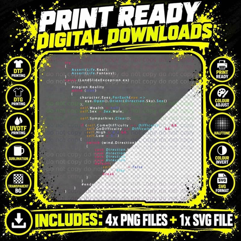 Is This the Real Life Coding Programming Color T-Shirt Png SVG Digital Bundle