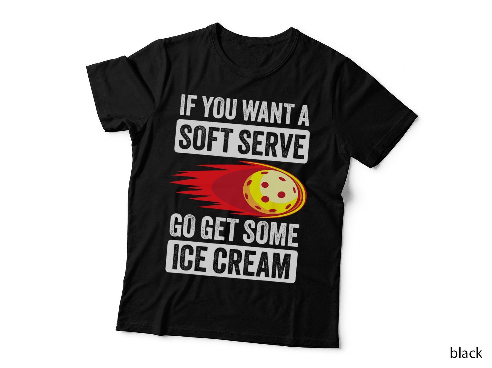 Pickleball Soft Serve Ice Cream Funny Pickleball T-Shirt