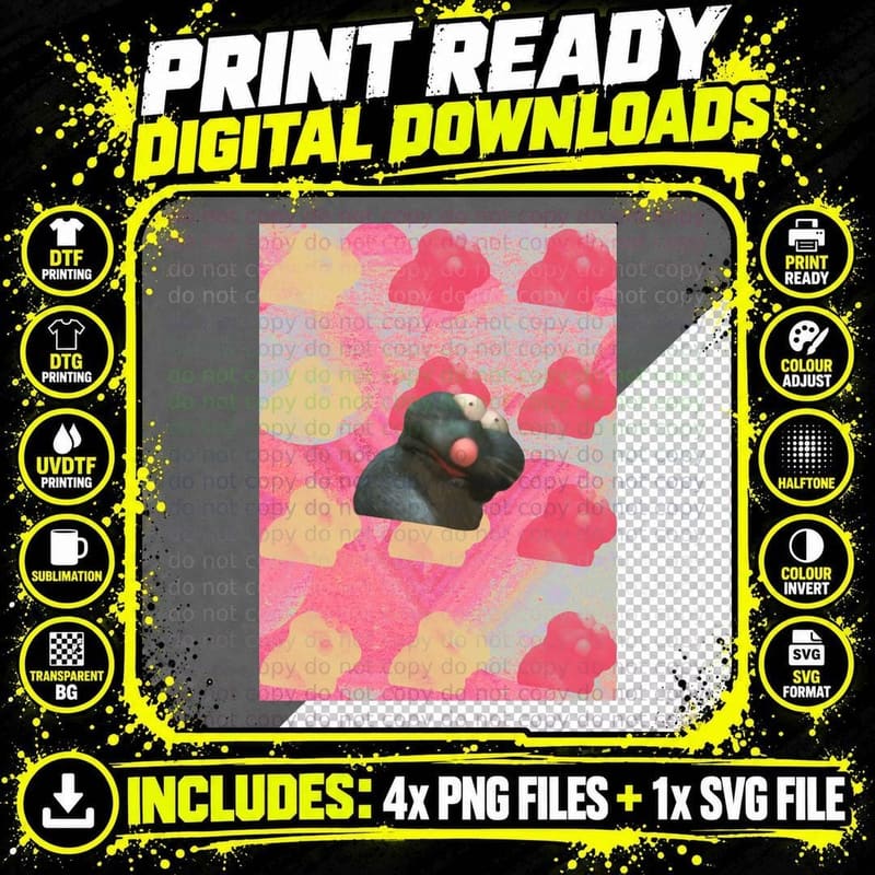 Remy Ratatouille Meme - Pastel a T-Shirt Png SVG Digital Bundle