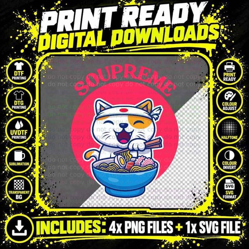 Soupreme CUTE FUNNY T-Shirt Png SVG Digital Bundle