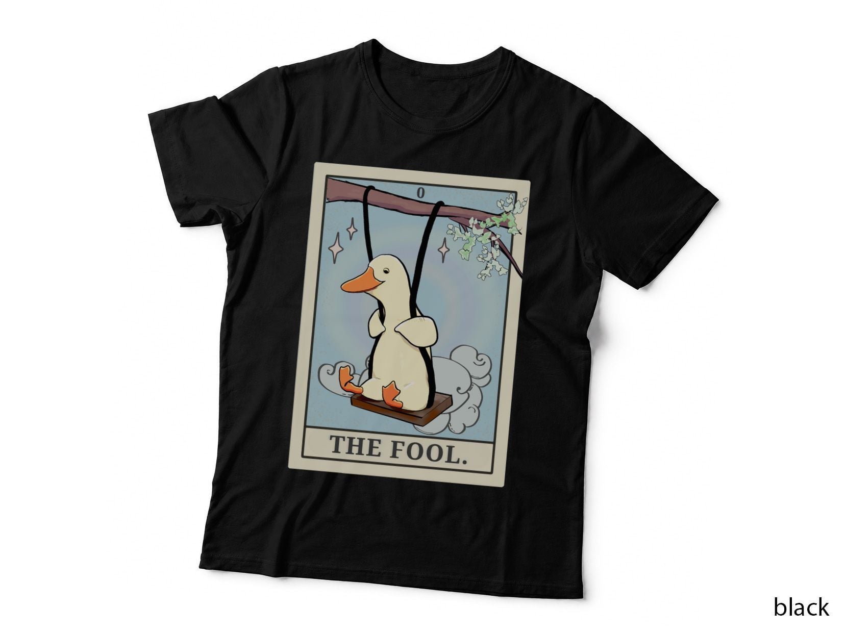 Tarot Card the Fool Major Arcana - Funny Duck Drawing T-Shirt