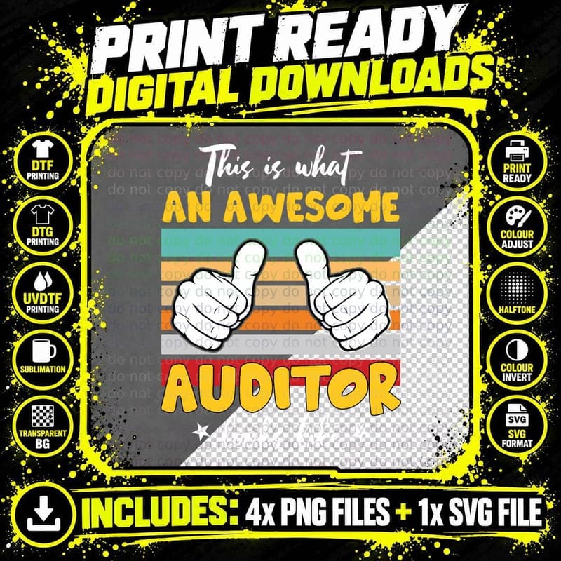 This Is What an Awesome Auditor Looks Like Auditing Png SVG Digital Bundle