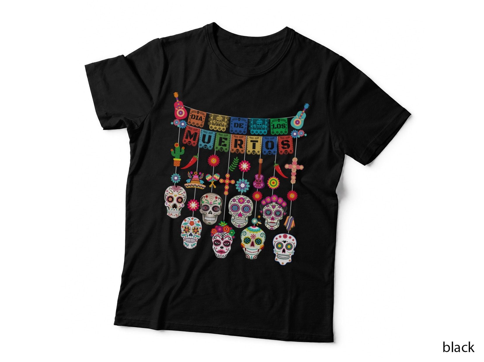 Dia De Los Muertos Funny Day of the Dead Hanging Skulls Gift T-Shirt