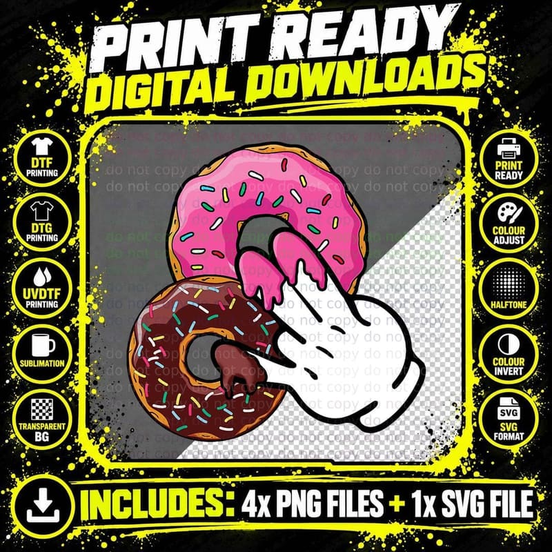 Dirty Humor 2 in the Pink 1 in the Stink I Donut Sex Png SVG Digital Bundle