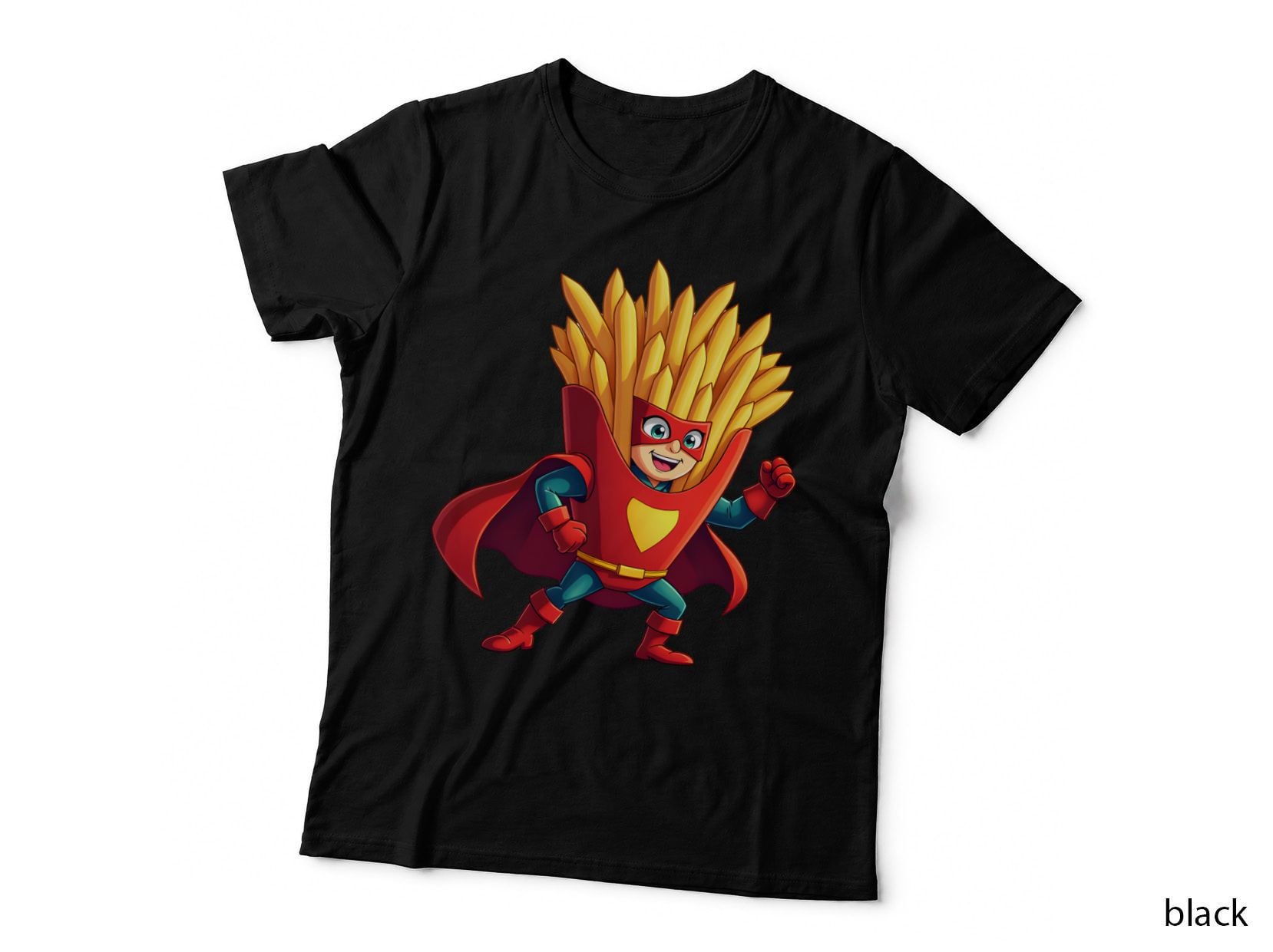 French Fry Superhero Funny T-Shirt