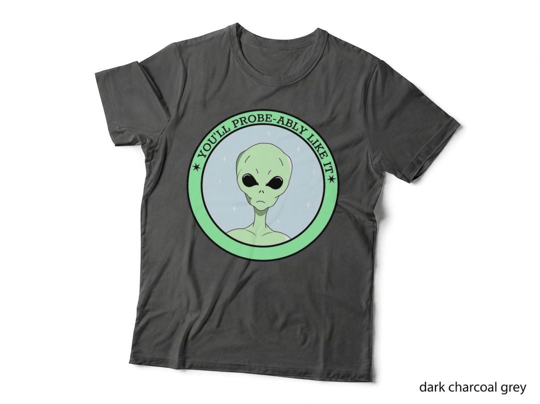 Funny Alien Abduction, Cute ET Probe Space Men Women T-Shirt