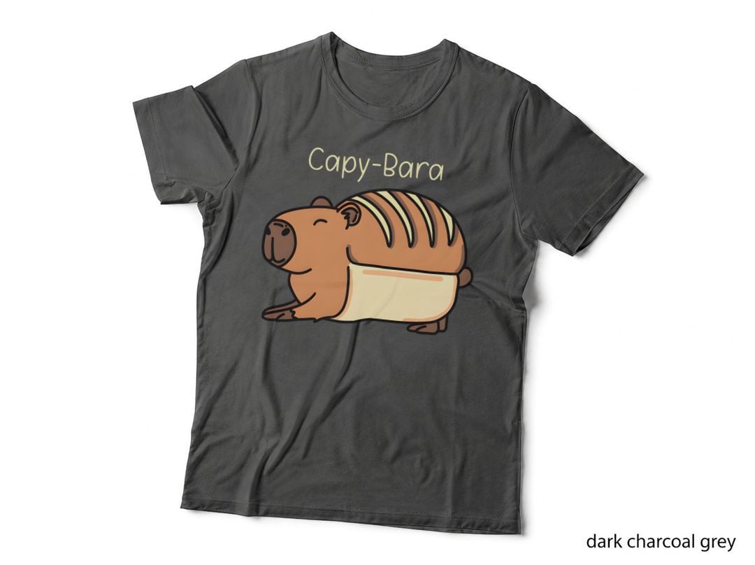 Funny Cream Capy-Bara Welsh Cymraeg Cartoon Animal T-Shirt
