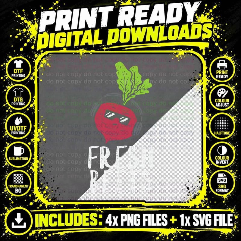 Funny Fresh Beets Vegetable Farmers Market Local Farm Png SVG Digital Bundle