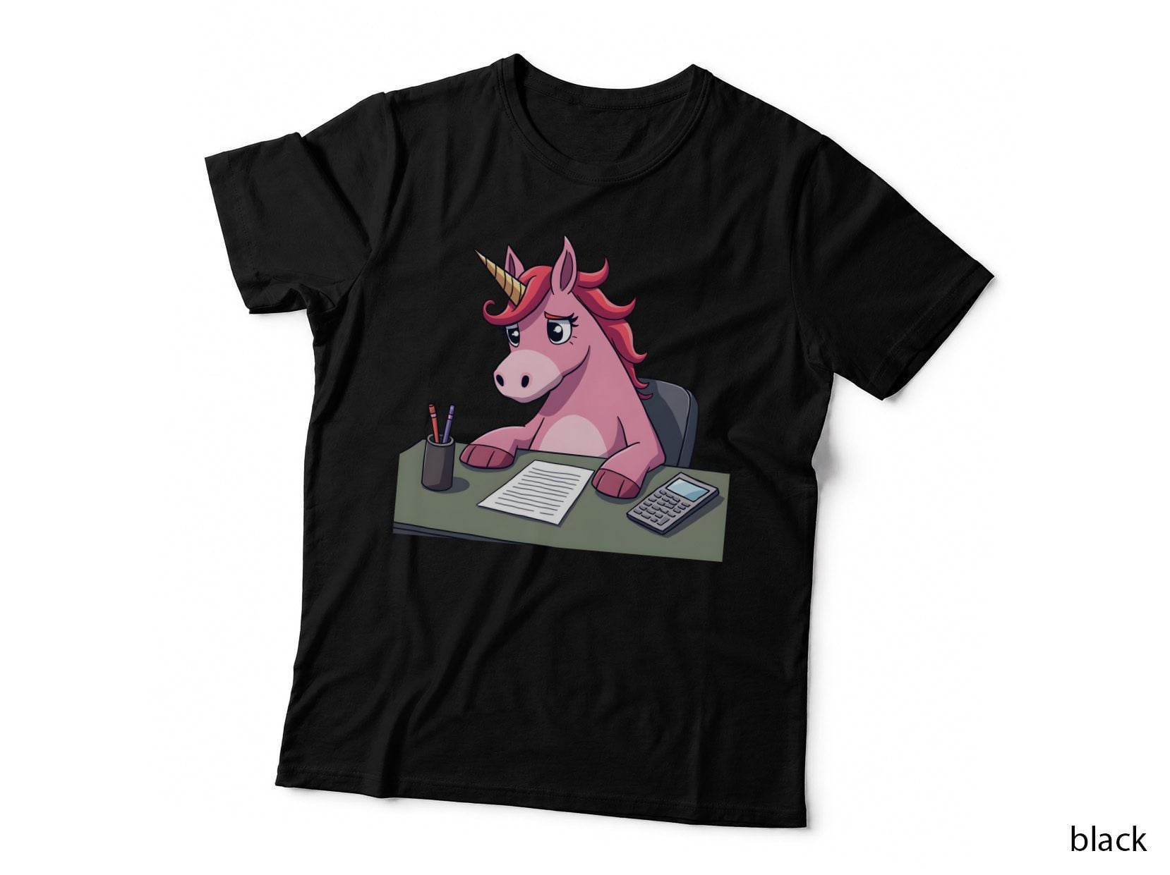 Funny Unicorn Mundane Office T-Shirt