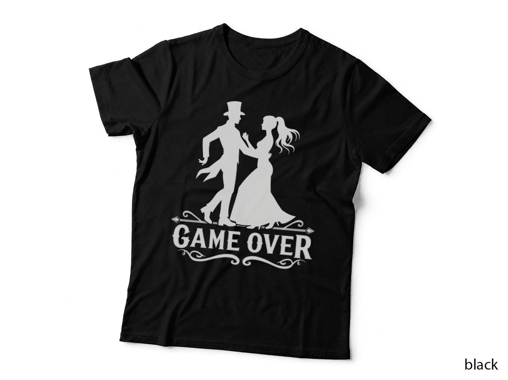 Game Over Wedding Dancing Couple Funny T-Shirt