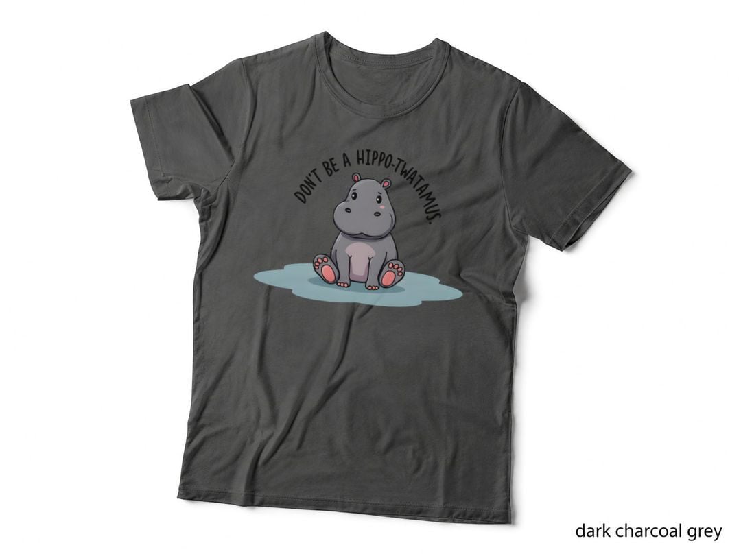 Hippo Twatamus Sarcastic Funny Warning Bold Humorous Quote Playful T-Shirt