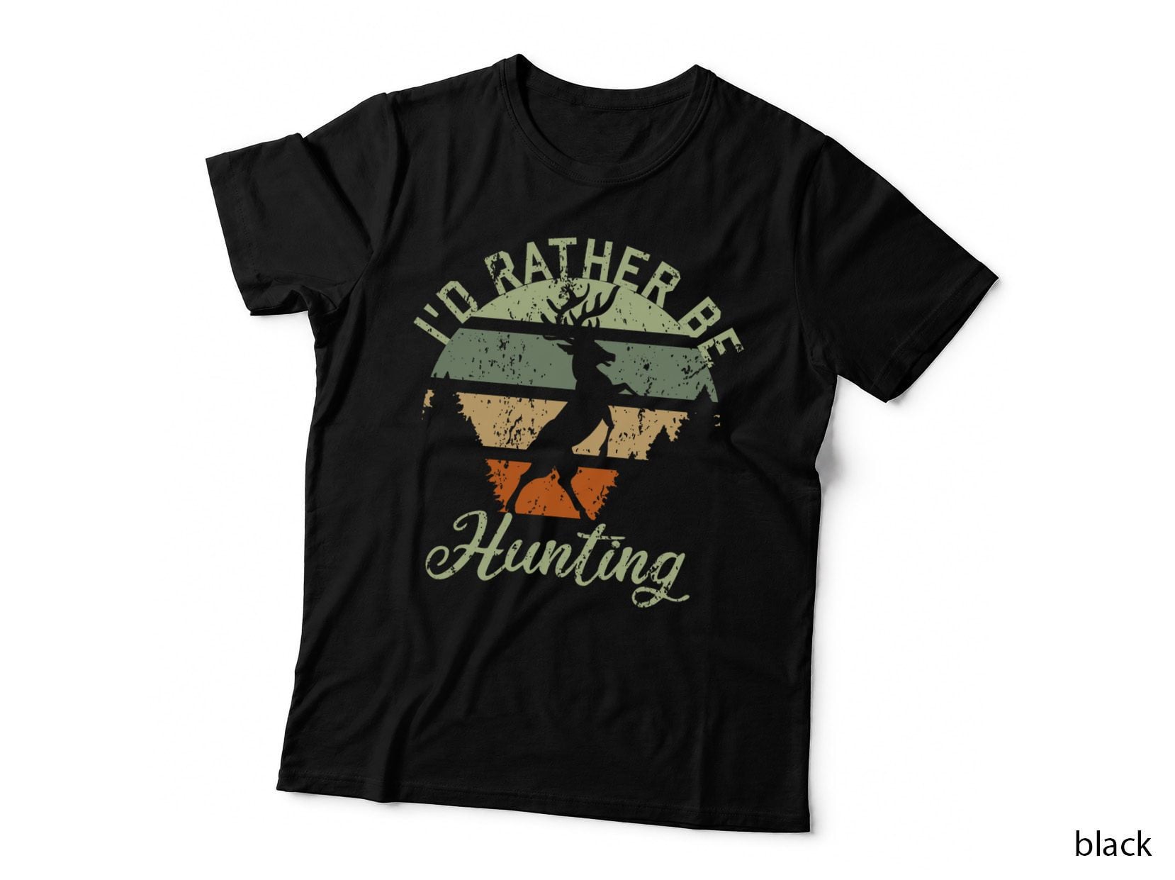 I'd Rather Be Hunting Season Gifts Funny Deer Retro Hunters T-Shirt