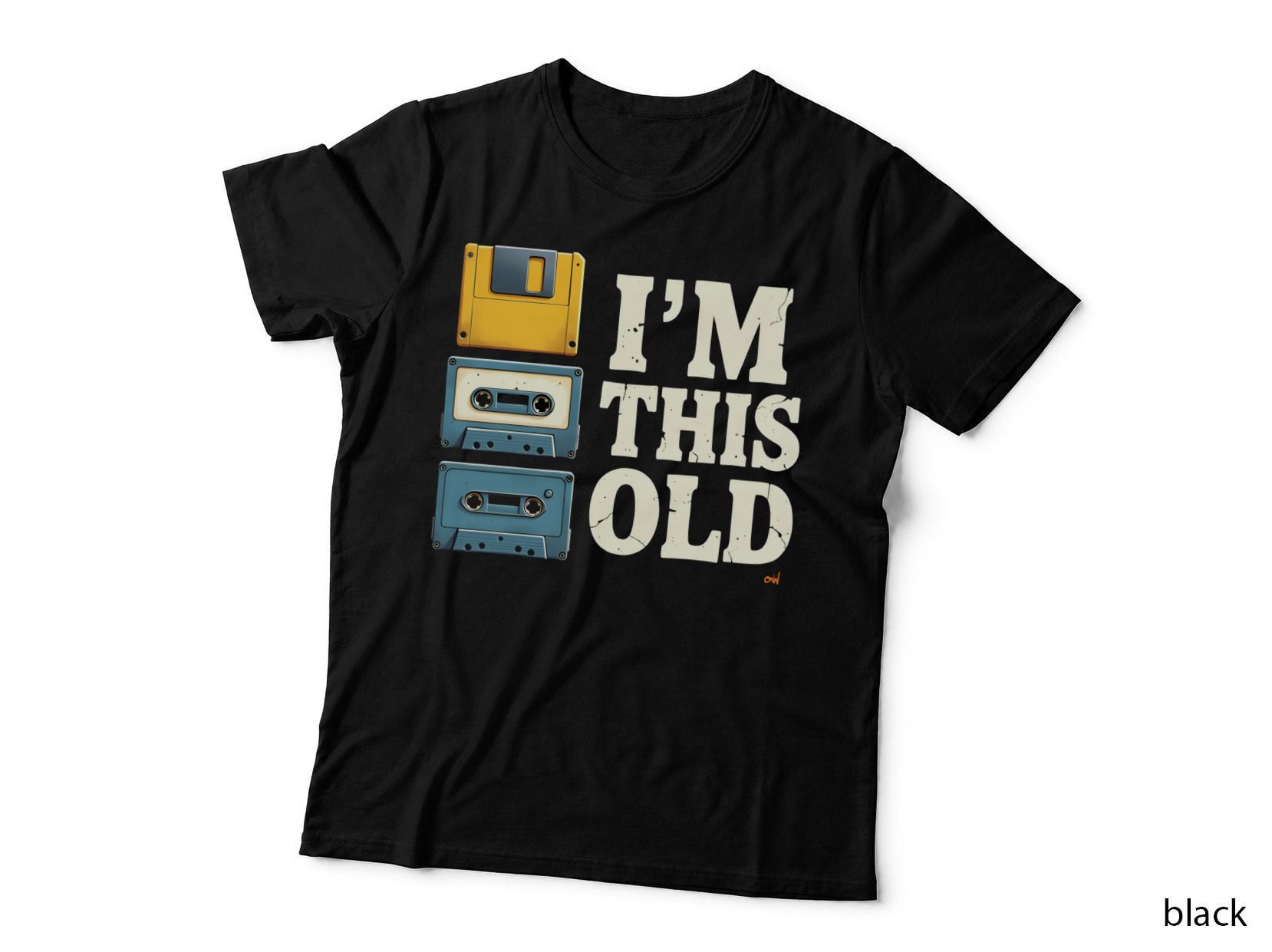 I'm This Old Floppy Disk Cassette Vintage Media Retro Funny Humor Gift T-Shirt