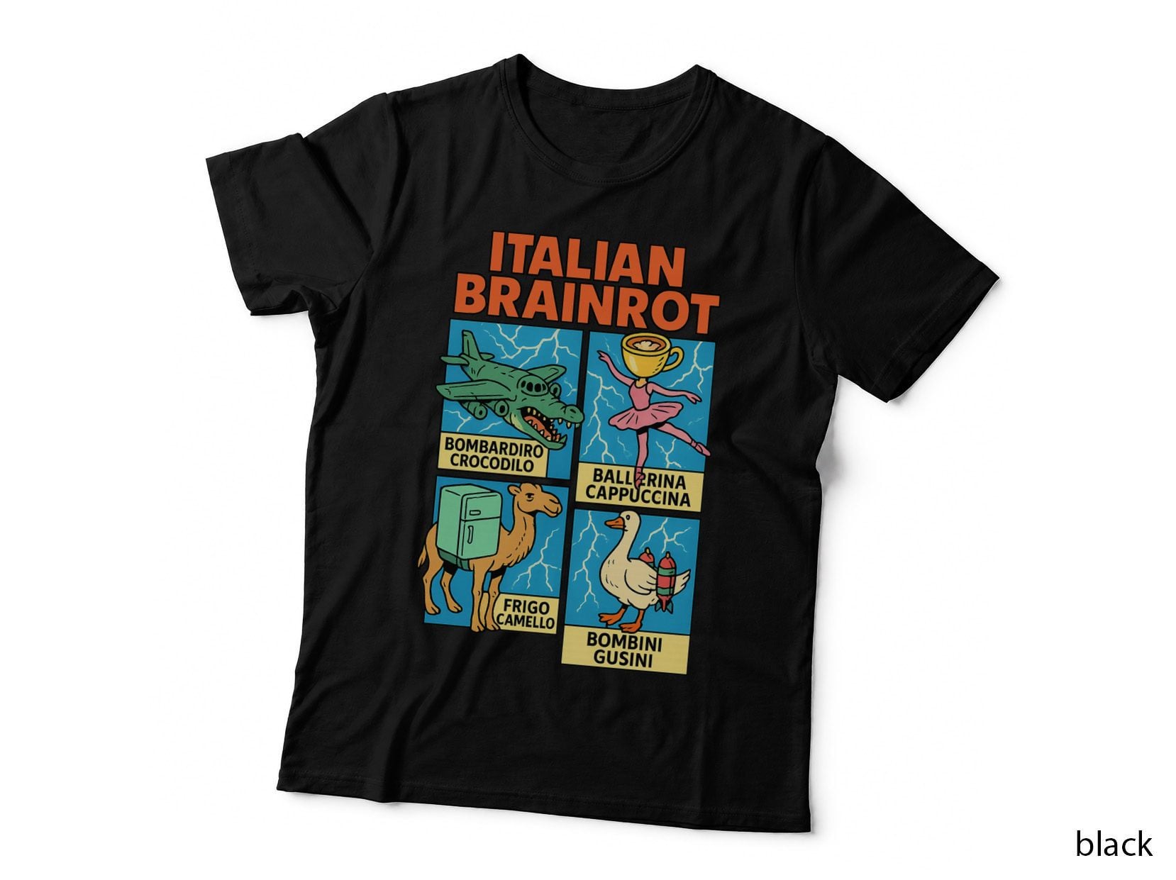 Italian Brainrot Meme Funny Character Hand Drawn for Kids Trending 1 T-Shirt
