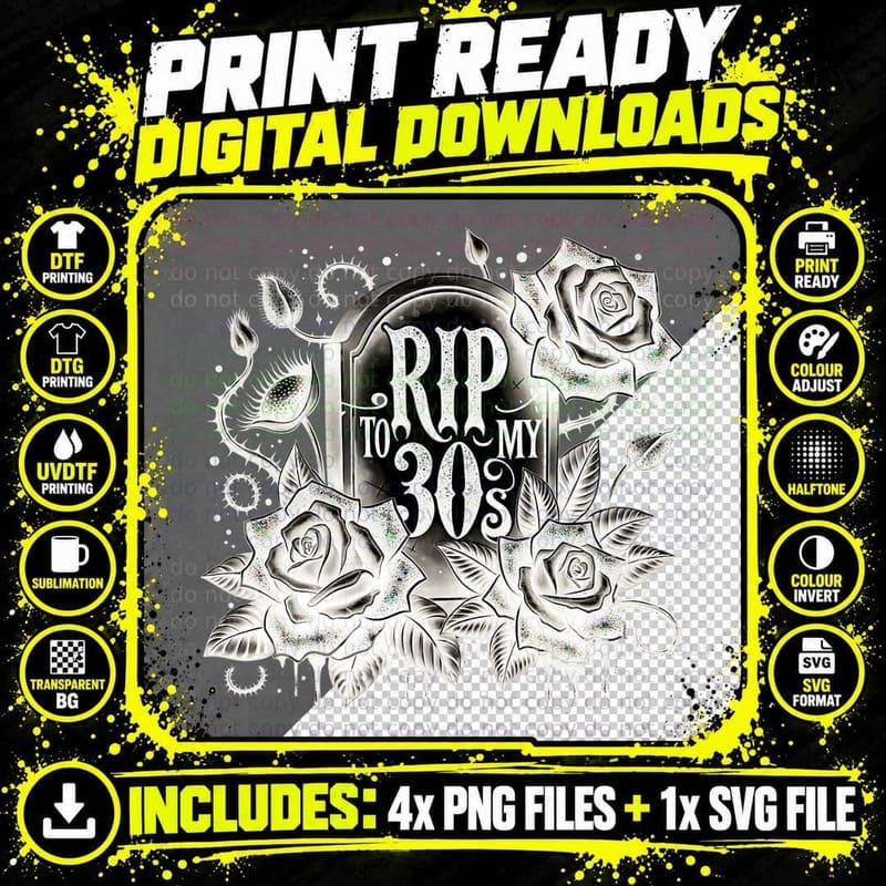 Rip to My Os, Retro Vintage, Funny Aesthetic Png SVG Digital Bundle
