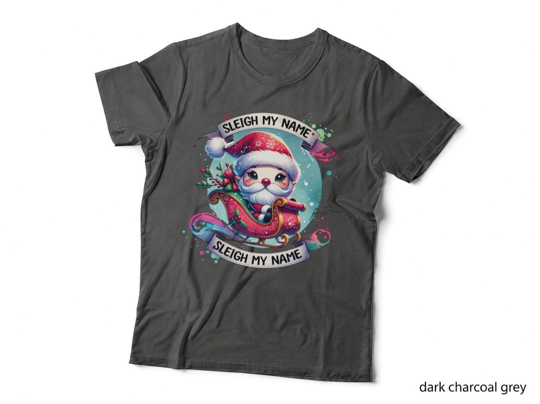 Sleigh My Name Sleigh My Name, Vintage Retro, Funny, Relaxed, Gift T-Shirt