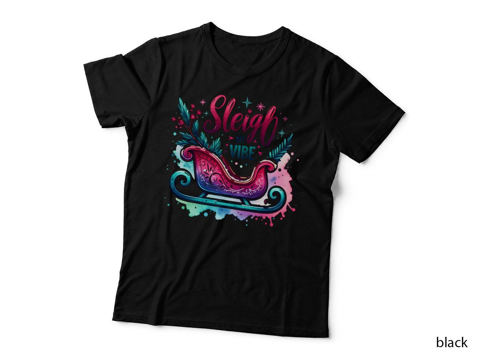 Sleigh My Vibe, Vintage Retro, Funny, Aesthetic, Distressed, Gift T-Shirt