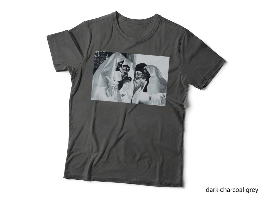 Smoking Nun Unholy Satanic Bad Nun Funny Nun T-Shirt