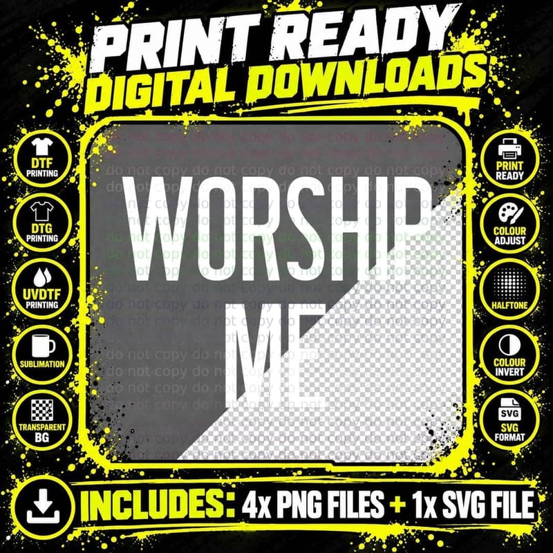 Worship Me, Funny, Jokes, Sarcastic Sayings T-Shirt Png SVG Digital Bundle