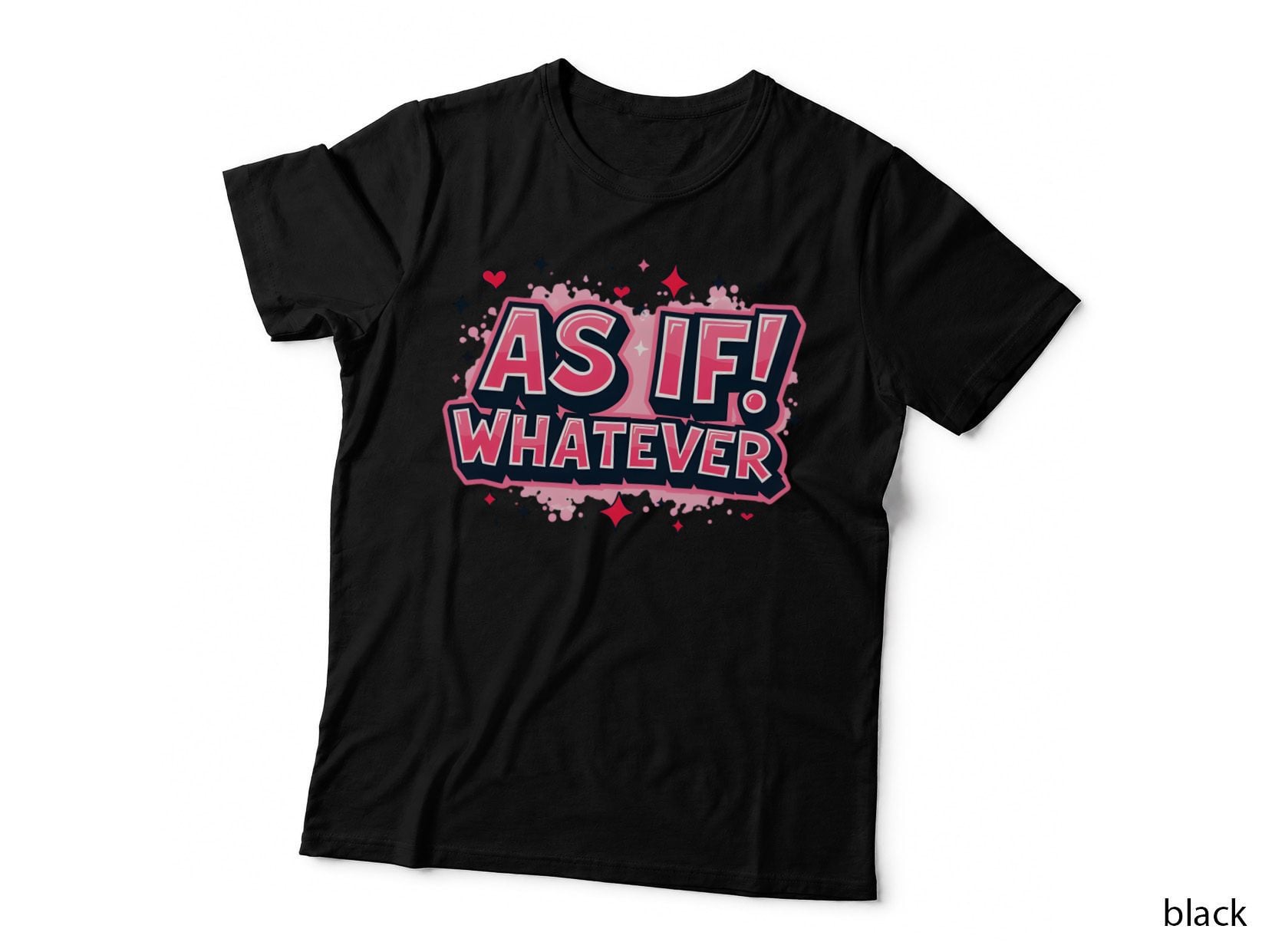 Y2k 90s Nostalgia Funny Slang as If Bubble Graffiti Typography Sarcastic T-Shirt