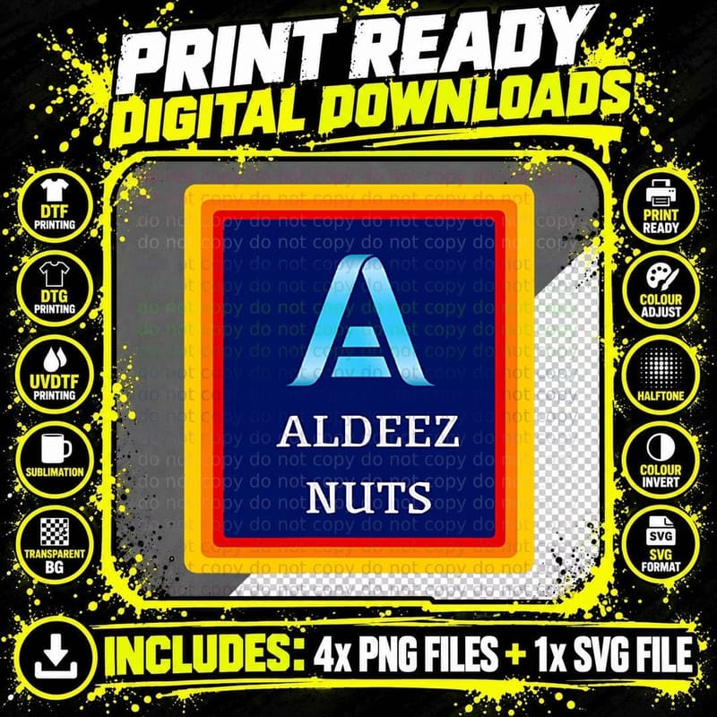 Aldeez Nuts Funny Meme Deez Nuts T-Shirt Png SVG Digital Bundle