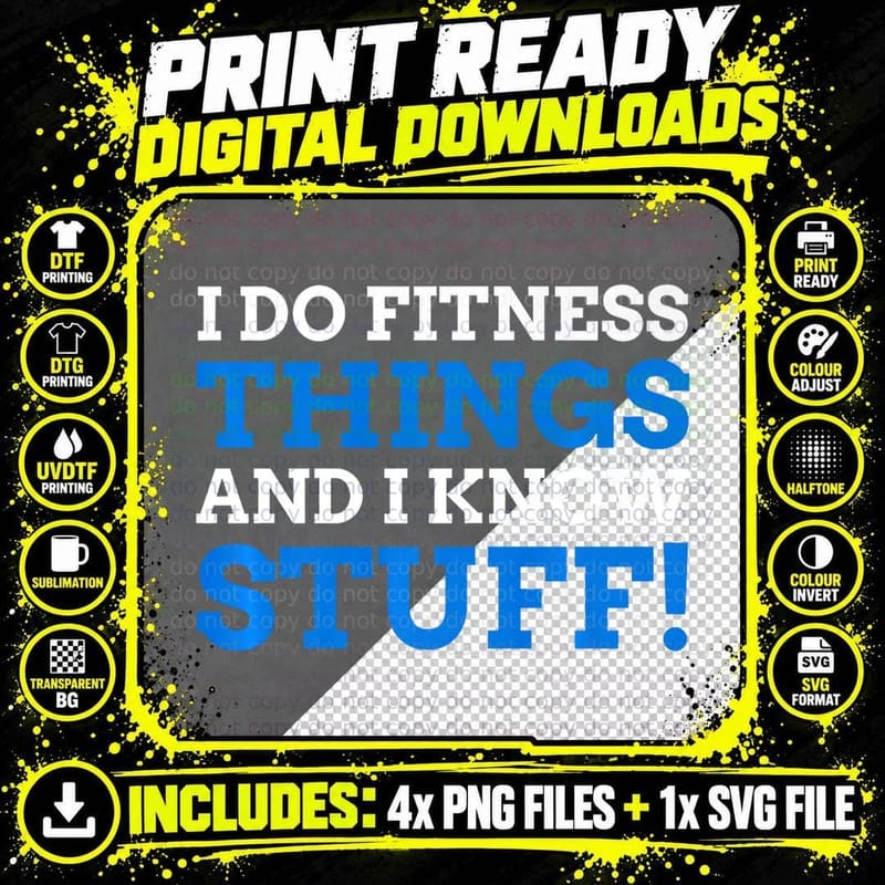 Athletics Fitness Coach Gifts & Funny Trainning Png SVG Digital Bundle