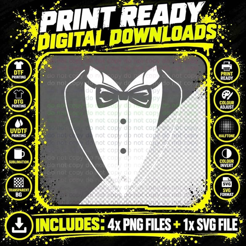 Best Man Wedding Tux Funny Bachelor Groom Gift Hoodie Png SVG Digital Bundle