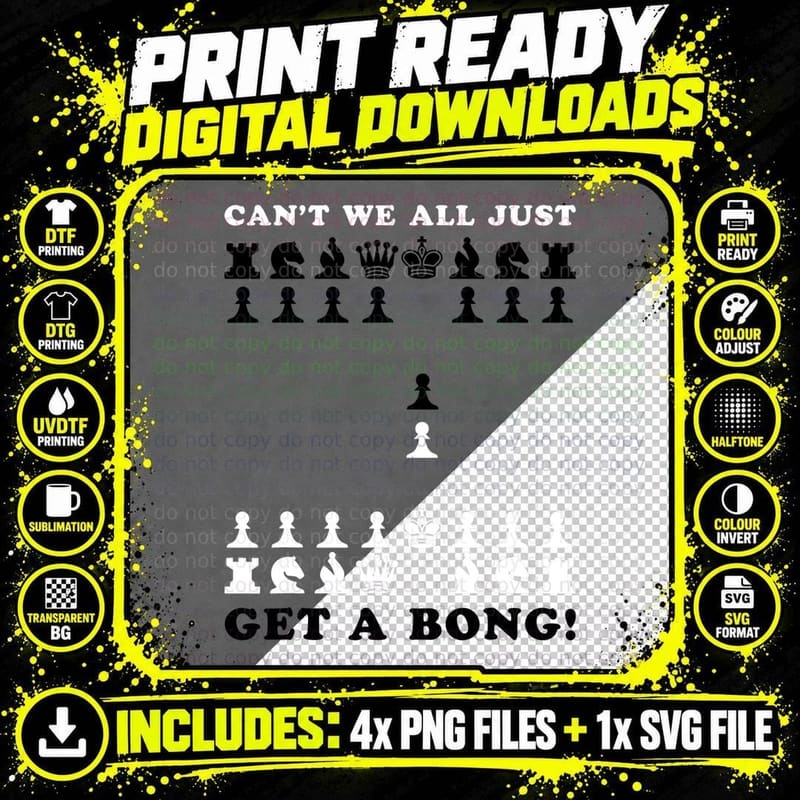 Bongcloud Opening Meme Pun Funny Chess Player T-Shirt Png SVG Digital Bundle