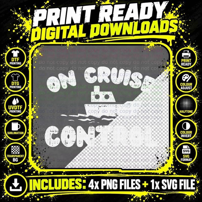 Cruise Ship Control Funny Boat Cruising Vacation Trip Png SVG Digital Bundle