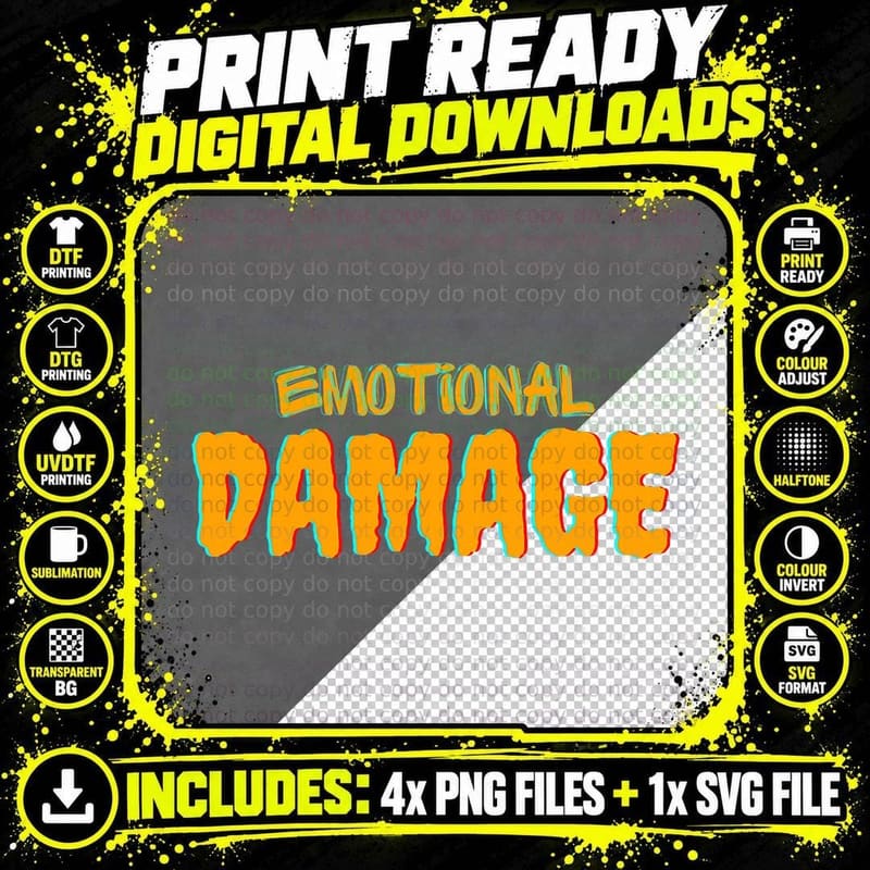 Emotional Damage Meme Funny Meme Humor T-Shirt Png SVG Digital Bundle