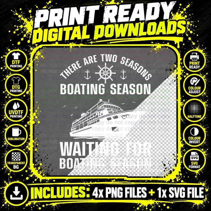Funny Boating Design for Men Women Boater Boat Lover Png SVG Digital Bundle