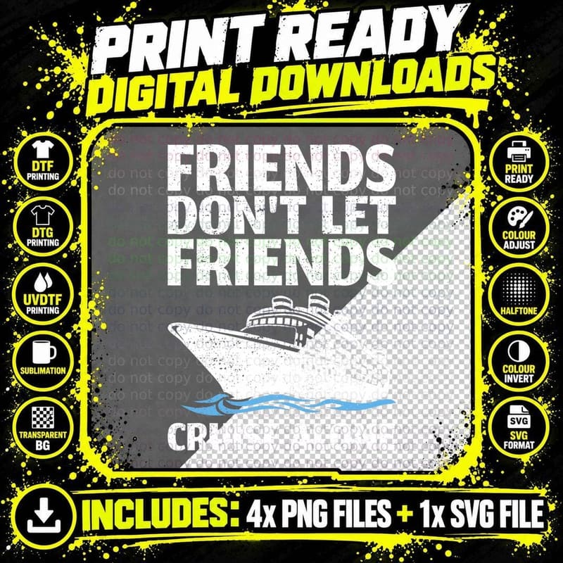 Funny Cruising Art for Men Women Vacation Cruise Lovers Png SVG Digital Bundle
