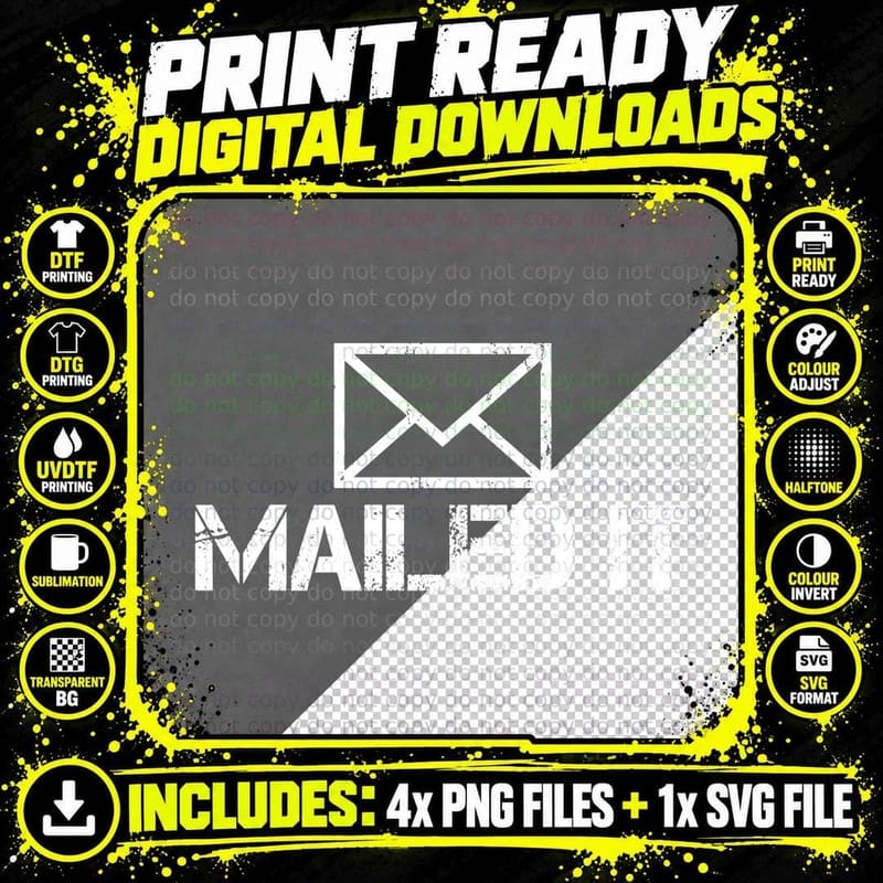 Funny Guys Mailman Mailed It Post Office Mail Carrier Png SVG Digital Bundle