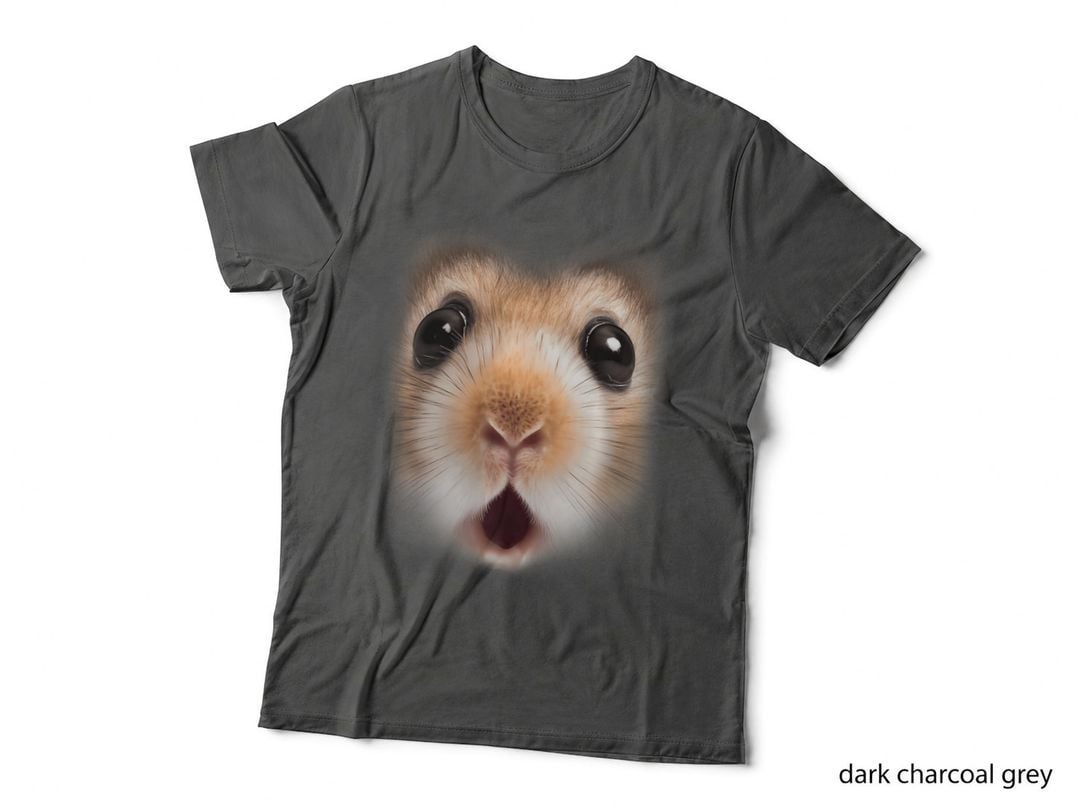 Funny Surprised Hamster Face Meme Big Troll Rat Mouse Face T-Shirt