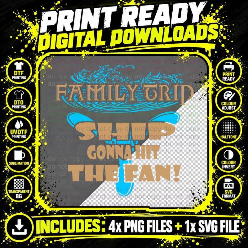 Funny Vacation Cruise Family Trip Matching Shirt Fan Png SVG Digital Bundle