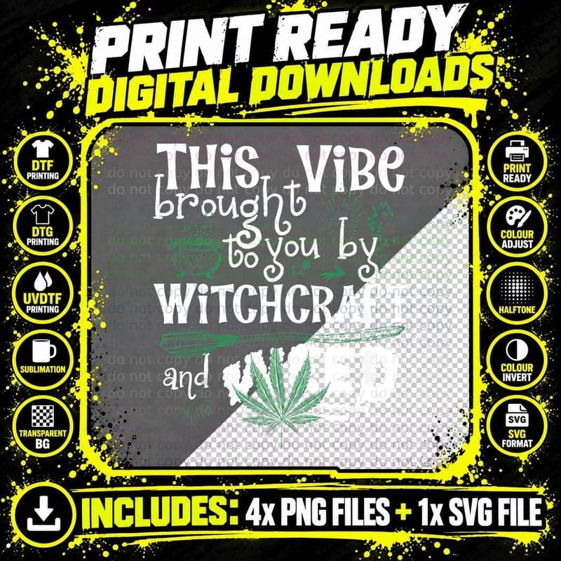 Funny Witchcraft Quote Witchy Meme Funny Gift Png SVG Digital Bundle