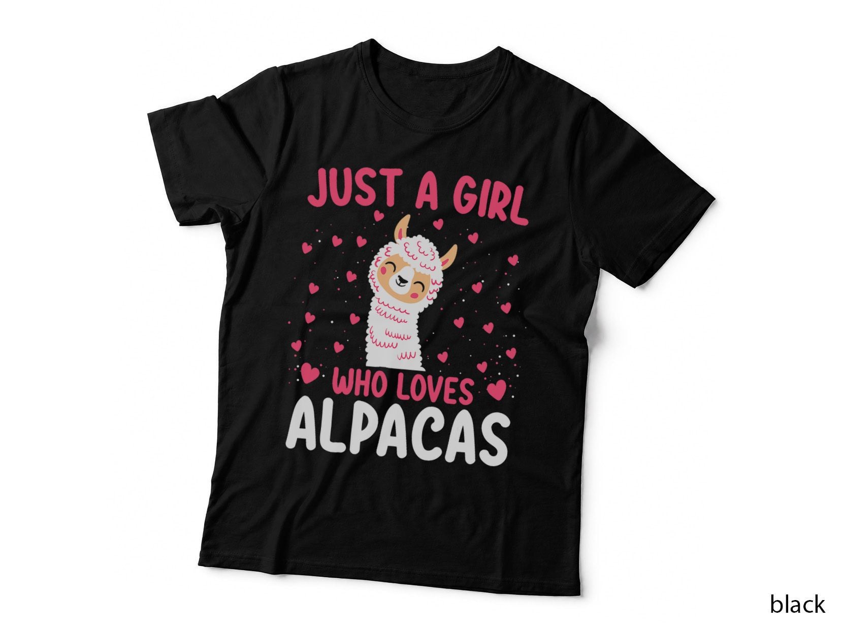 Just a Girl Who Loves Alpacas Funny Alpaca for Girls T-Shirt