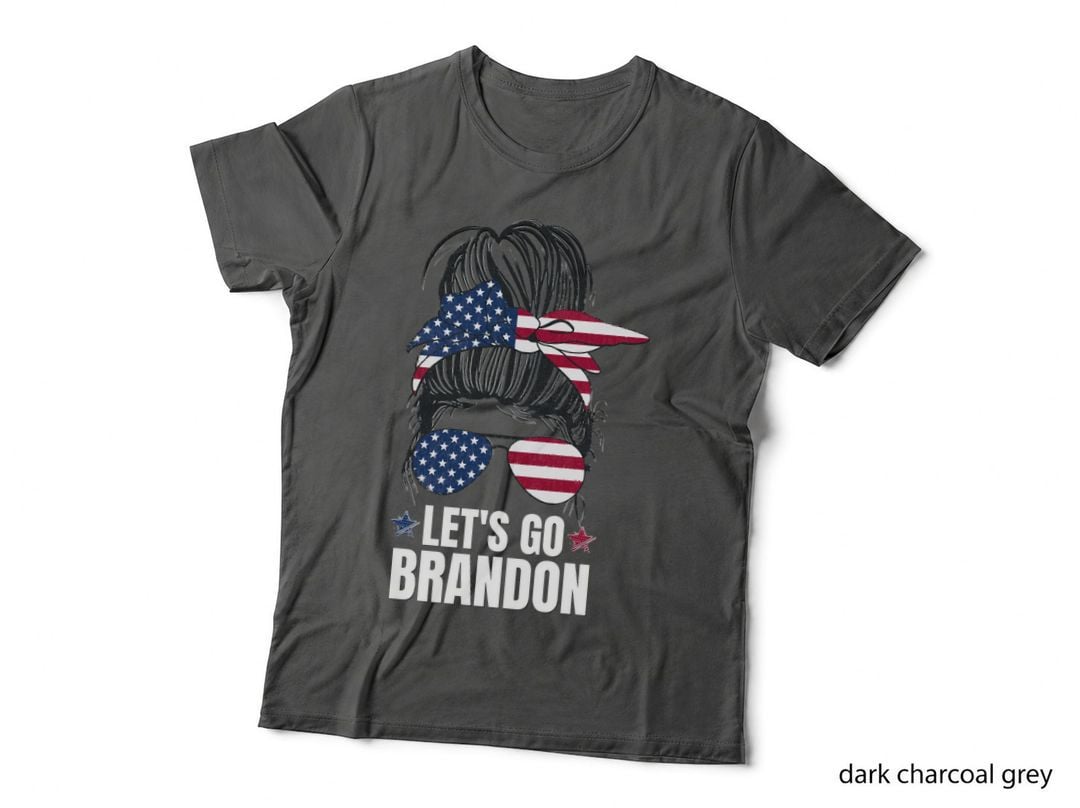 Let's Go Brandon Funny Messy Bun for Women Pullover Hoodie T-Shirt