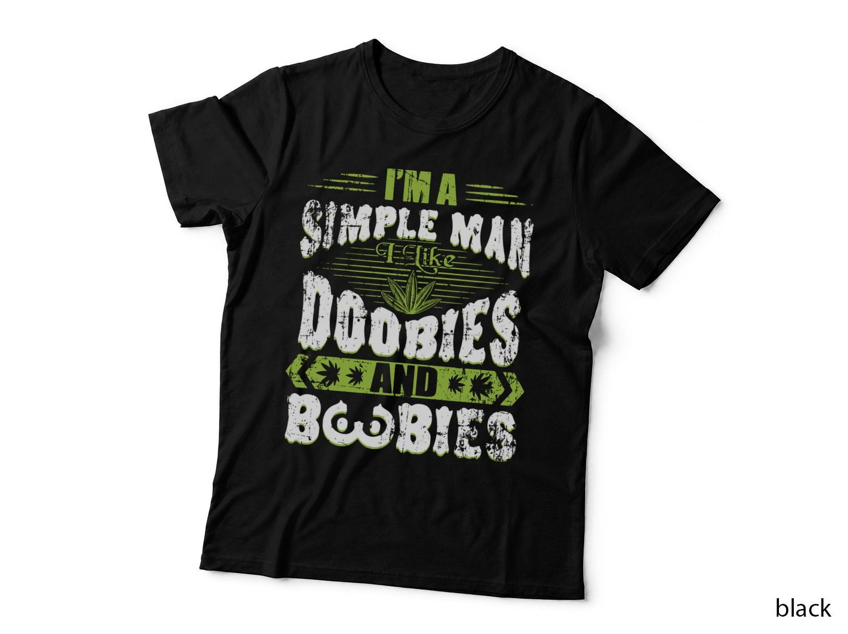 Marijuana Man Doobies and Boobies Smoking Pot Funny Weed Pullover Hoodie T-Shirt