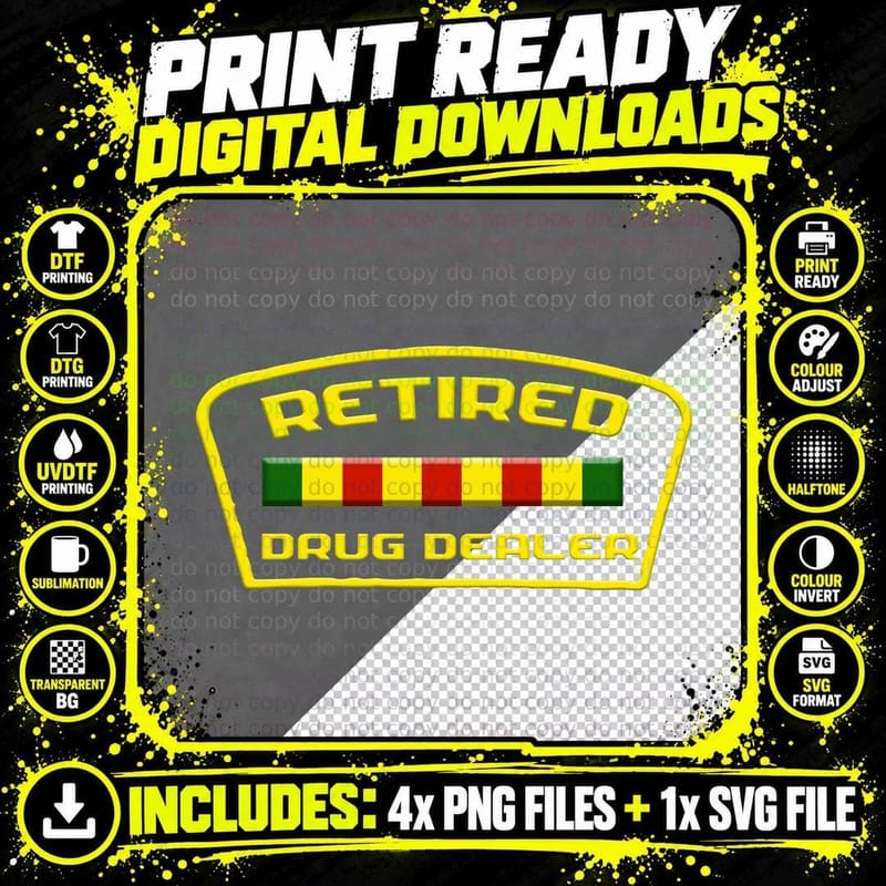 Retired Drug Dealer Funny Recovery Hoodie Png SVG Digital Bundle