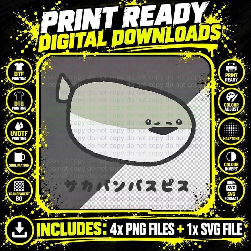 Sacabambaspis Ancient Fish Illustration Cute Funny Png SVG Digital Bundle