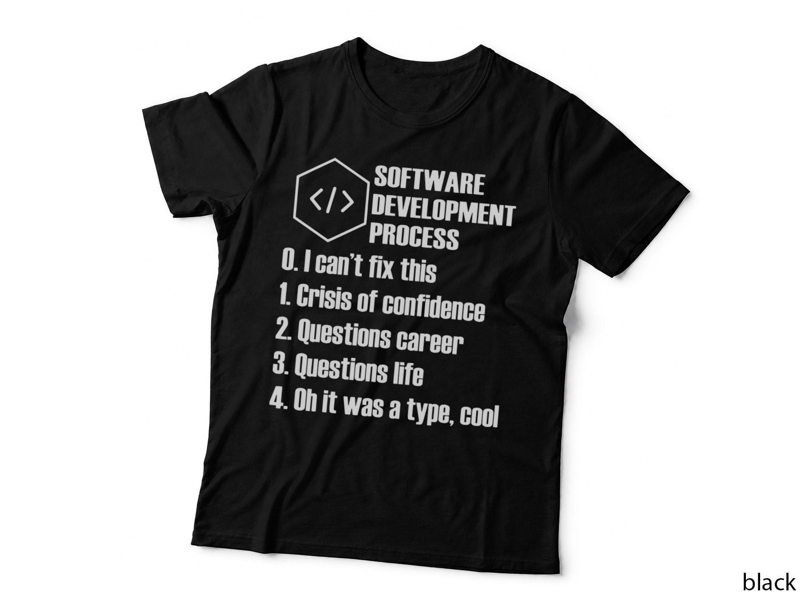 Software Developer Process Funny Coding Programming T-Shirt