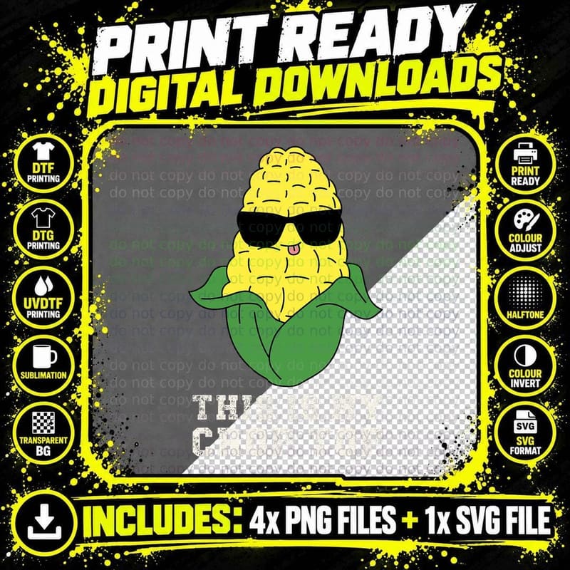 This Is My Crop Top Funny Corn Pun Agriculture AG Farm Png SVG Digital Bundle