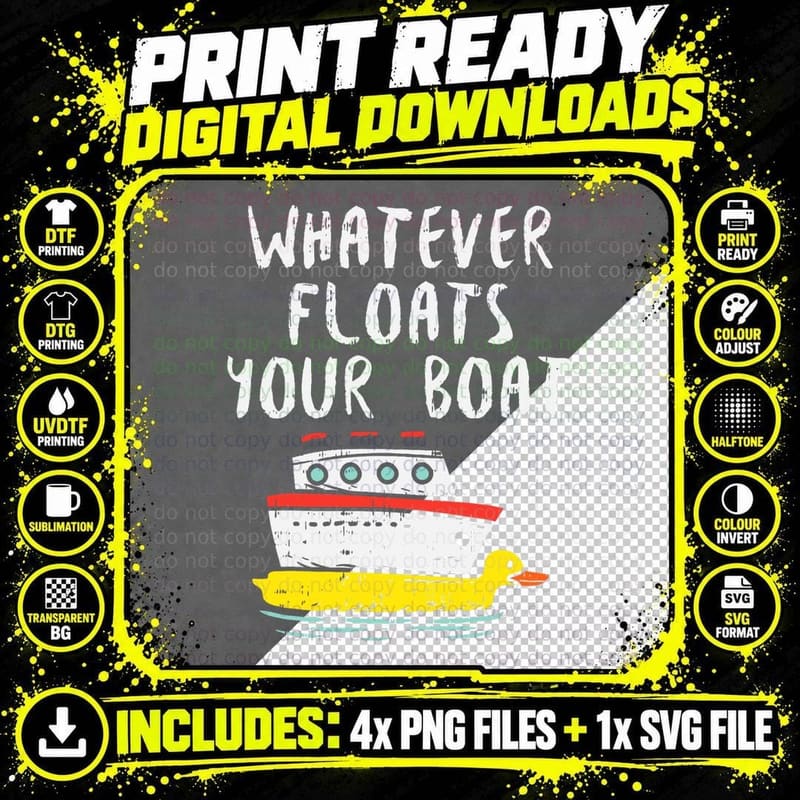 Whatever Floats Your Boat Funny Cruise Vacation Trip Png SVG Digital Bundle
